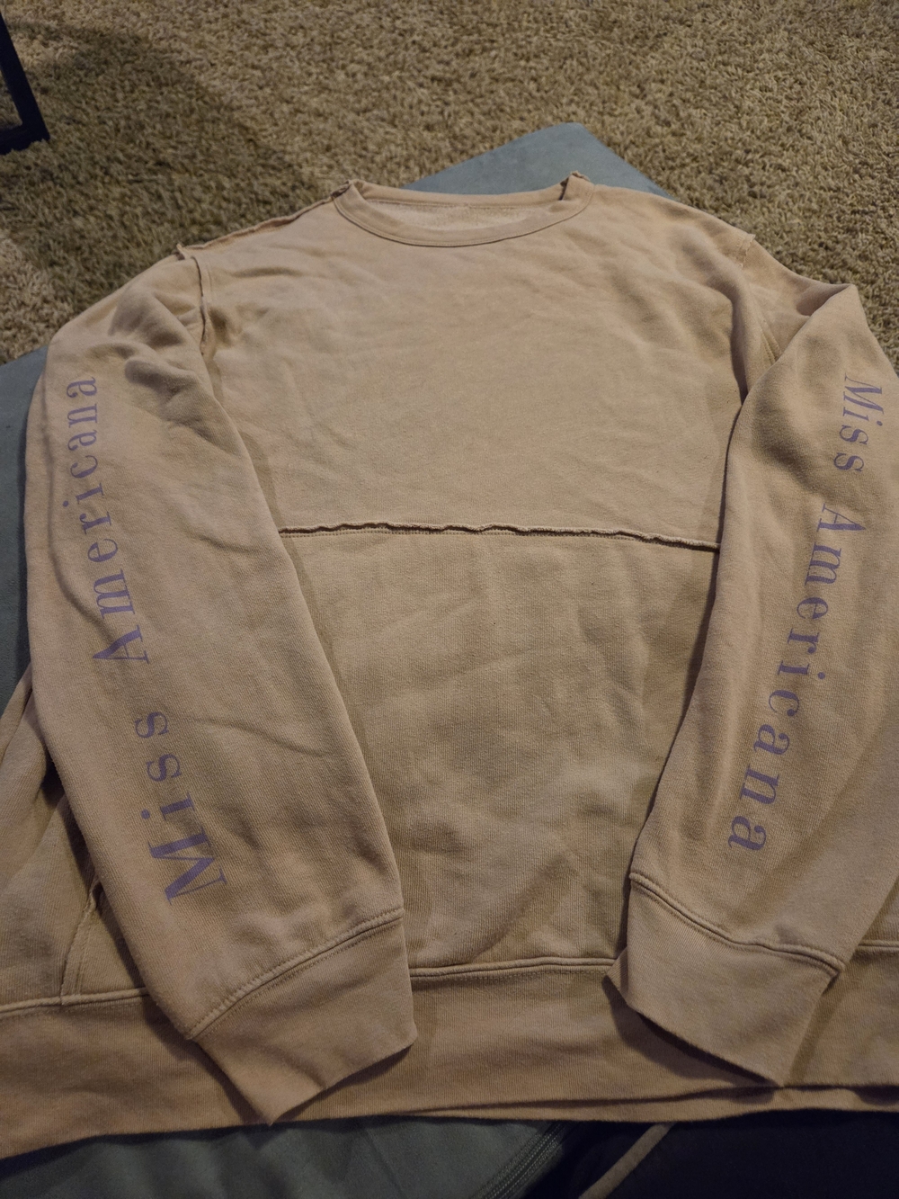 Taylor Swift Tan Crewneck Miss Americana